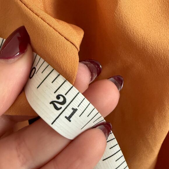 DIANE von FURSTENBERG | Mustard 70s Vintage Tie Neck Peasant Sleeve Blouse |10 - Picture 5 of 5